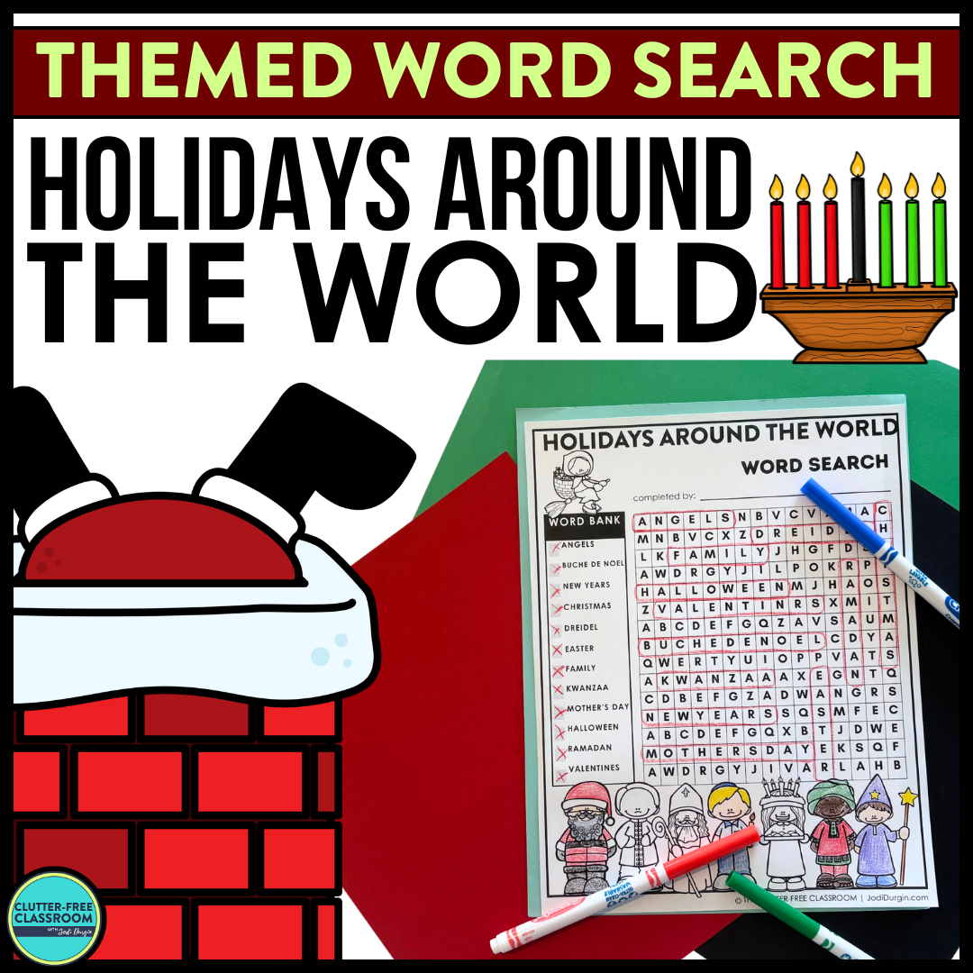 Holiday Bookmarks for Celebrating Holidays Around the World with Your ...