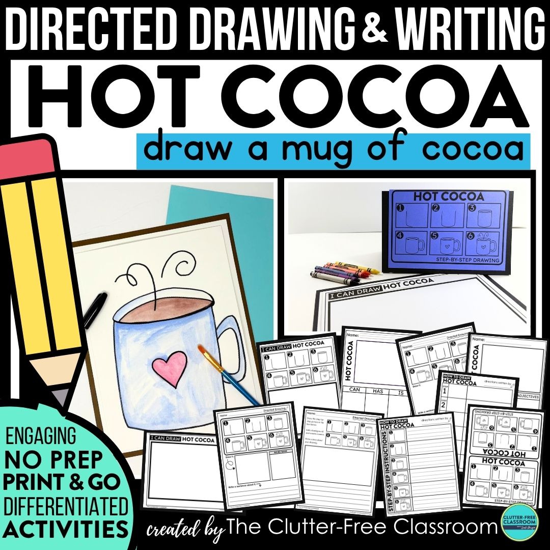 hot chocolate directed drawing activities