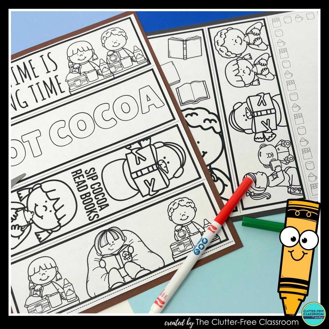 printable hot cocoa bookmarks