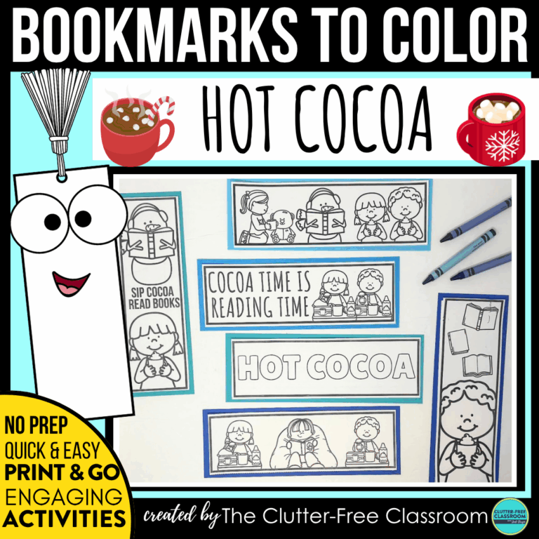 printable hot cocoa bookmarks