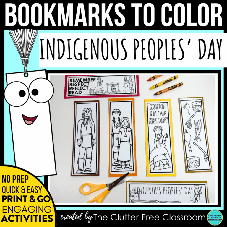 printable Indigenous Peoples' Day bookmarks