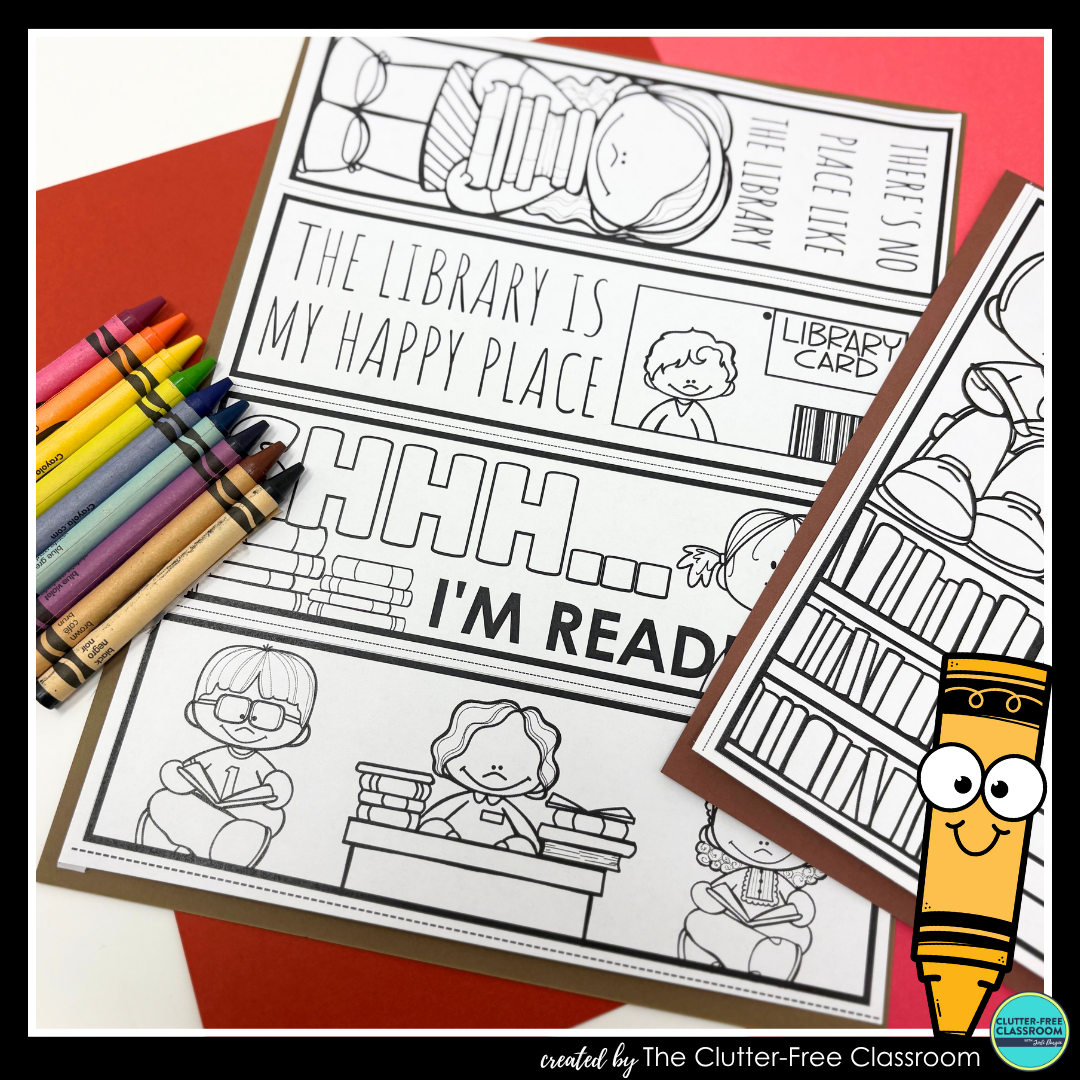 printable library bookmarks