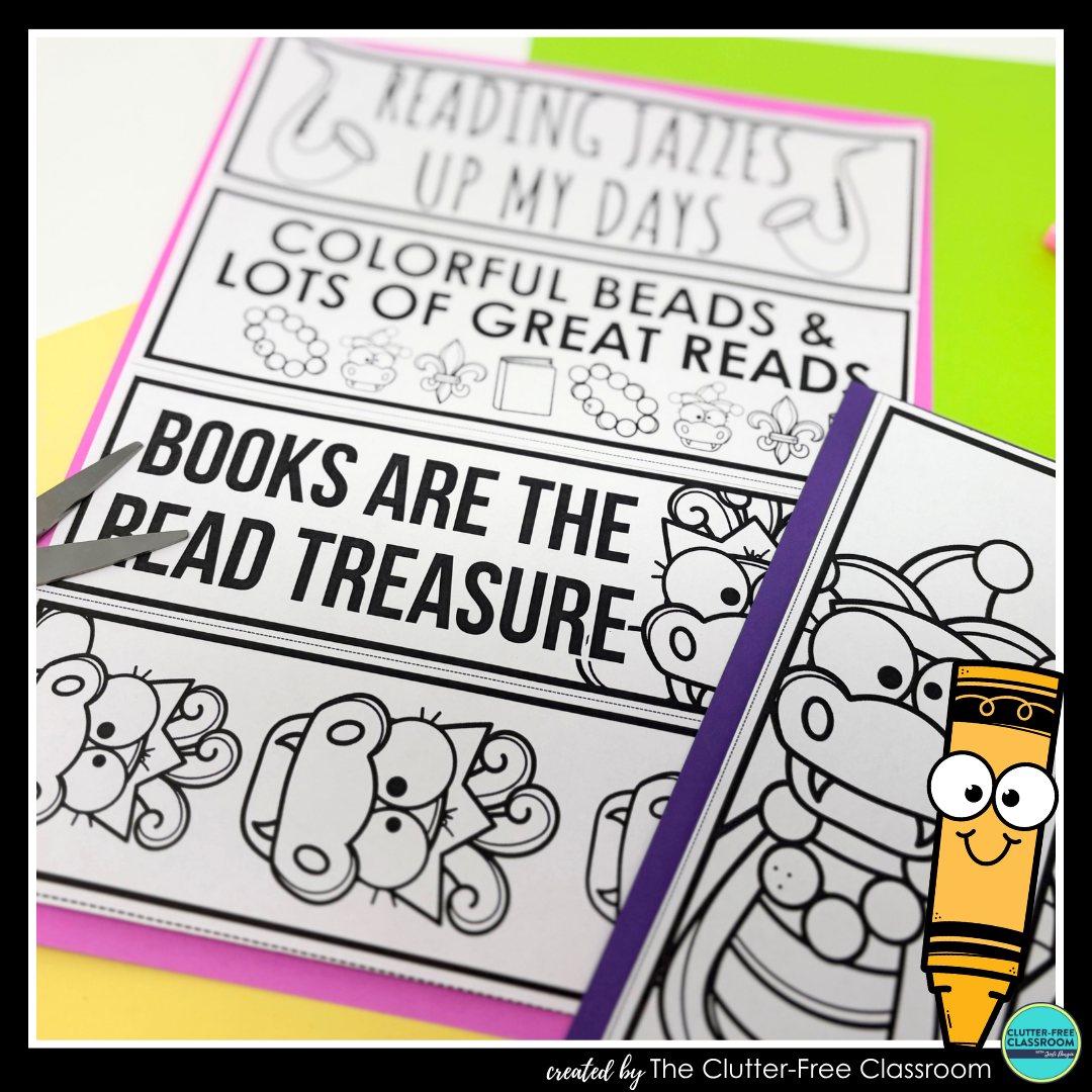 printable Mardi Gras bookmarks