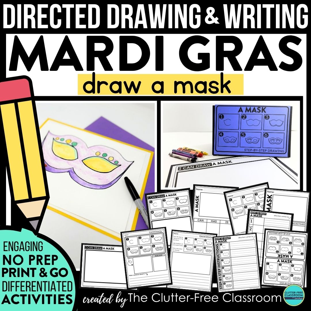 Mardi Gras directed drawing activities