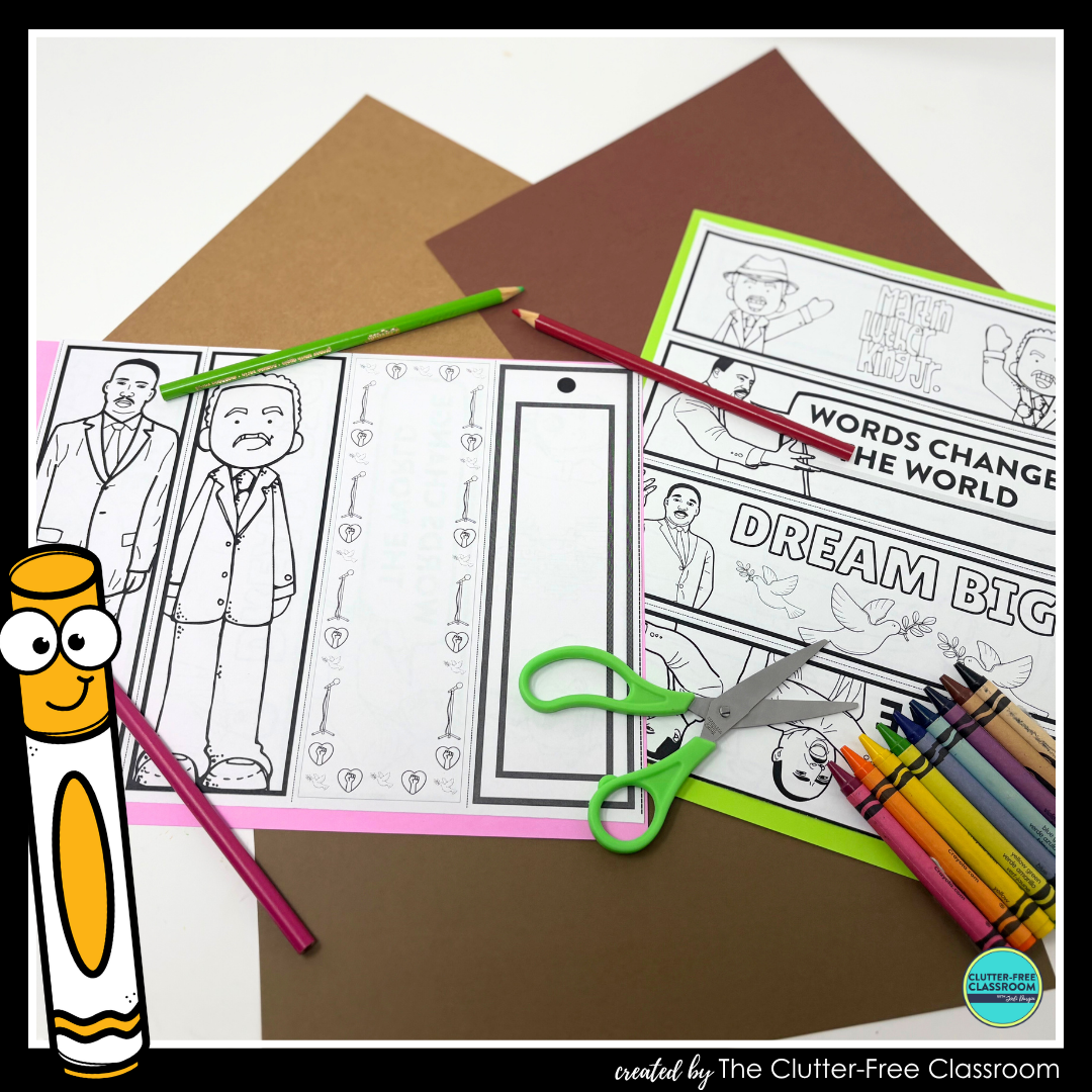printable MLK bookmarks