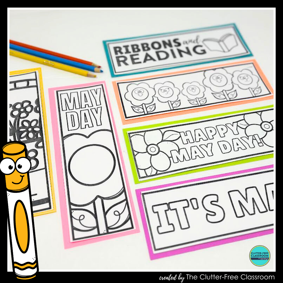 printable May Day bookmarks