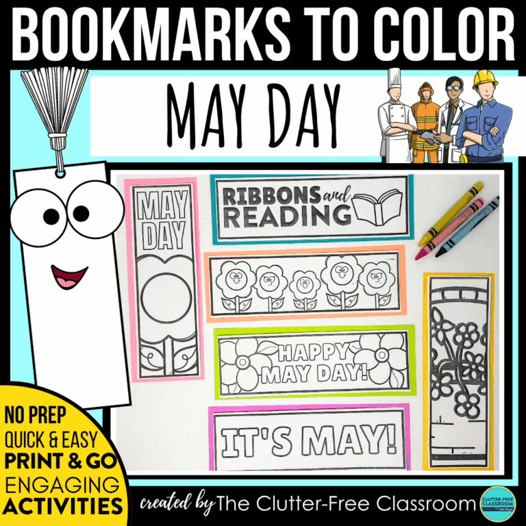 printable May Day bookmarks