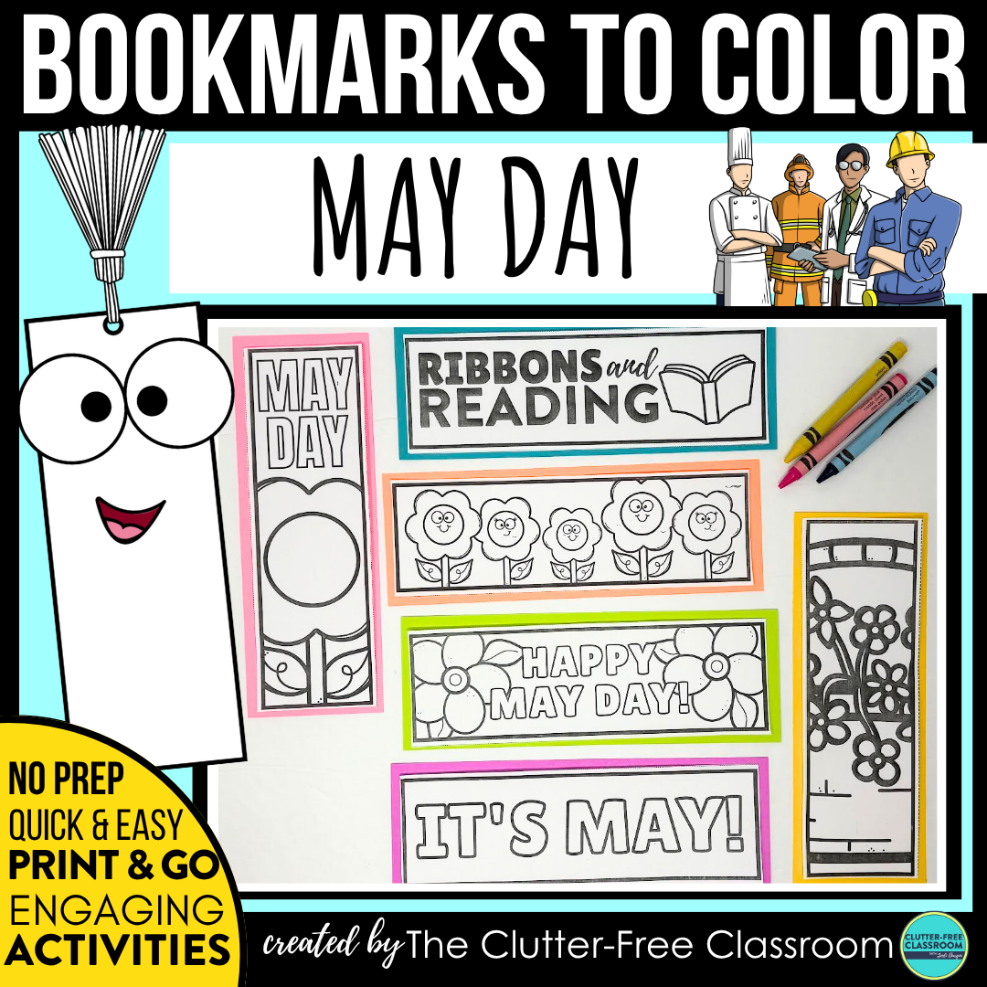 printable May Day bookmarks
