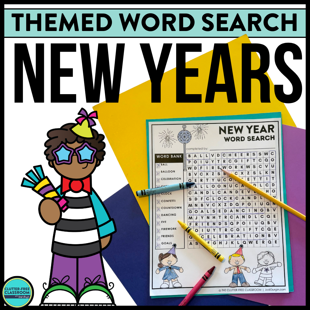 New Years word search
