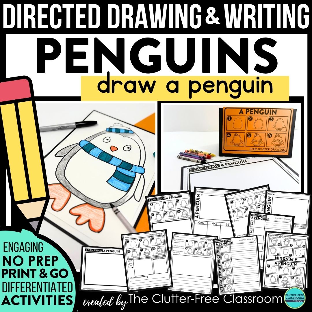 penguin directed drawing activities