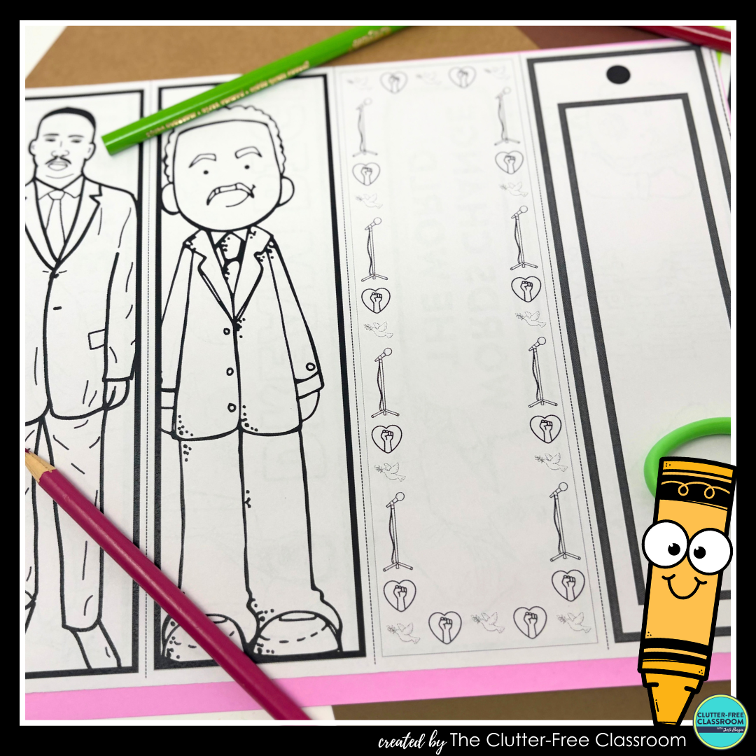 printable MLK bookmarks