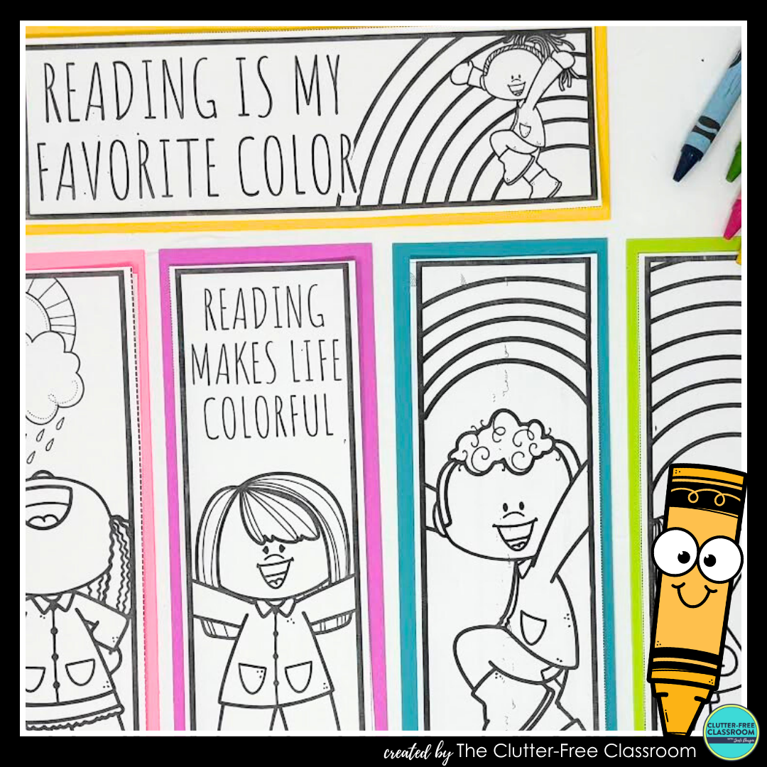printable rainbow bookmarks