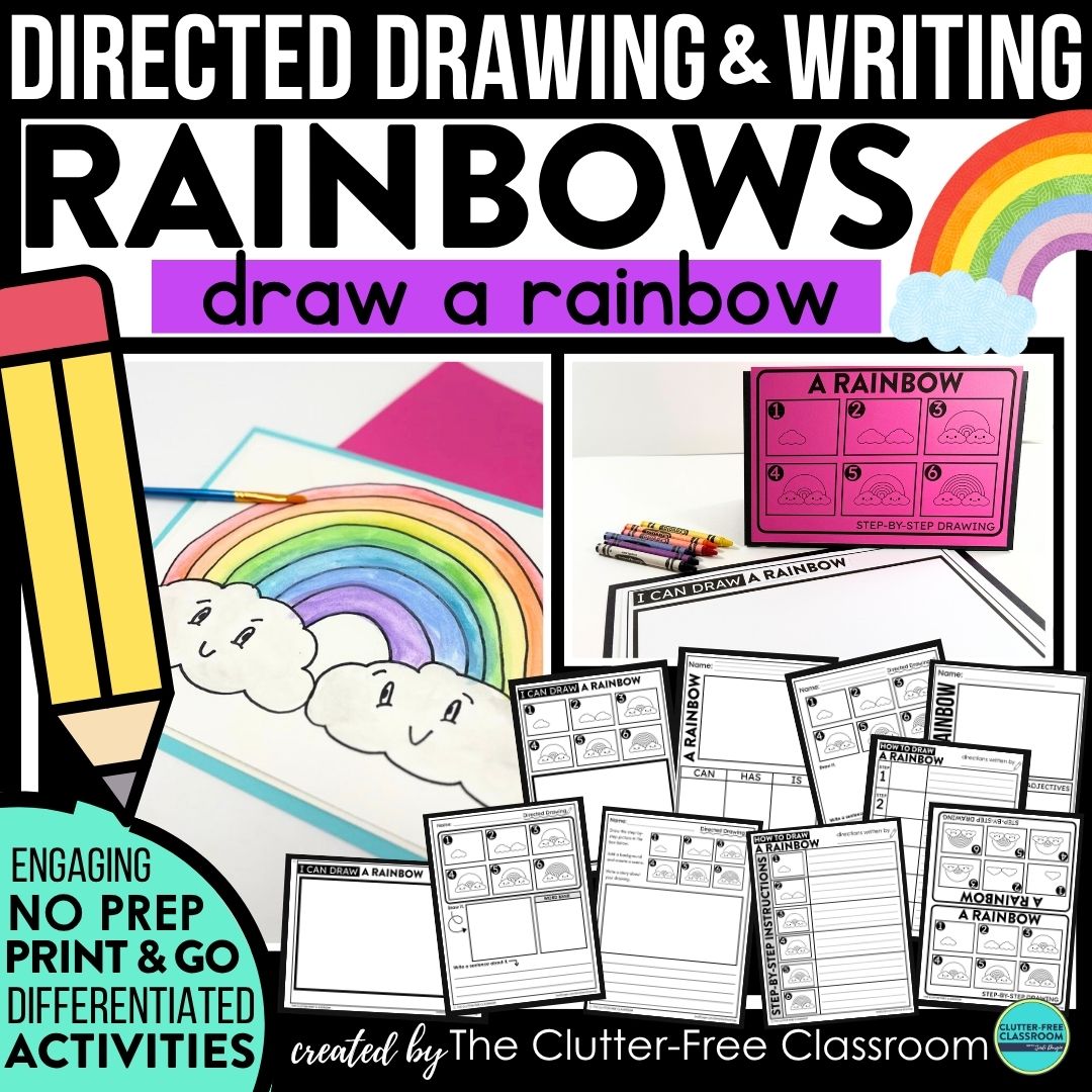 rainbow directed drawing activities