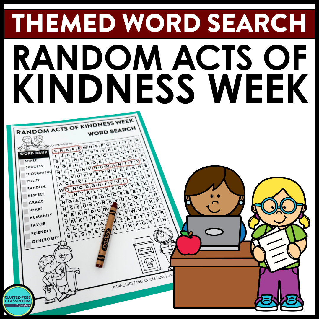 random acts of kindness word search