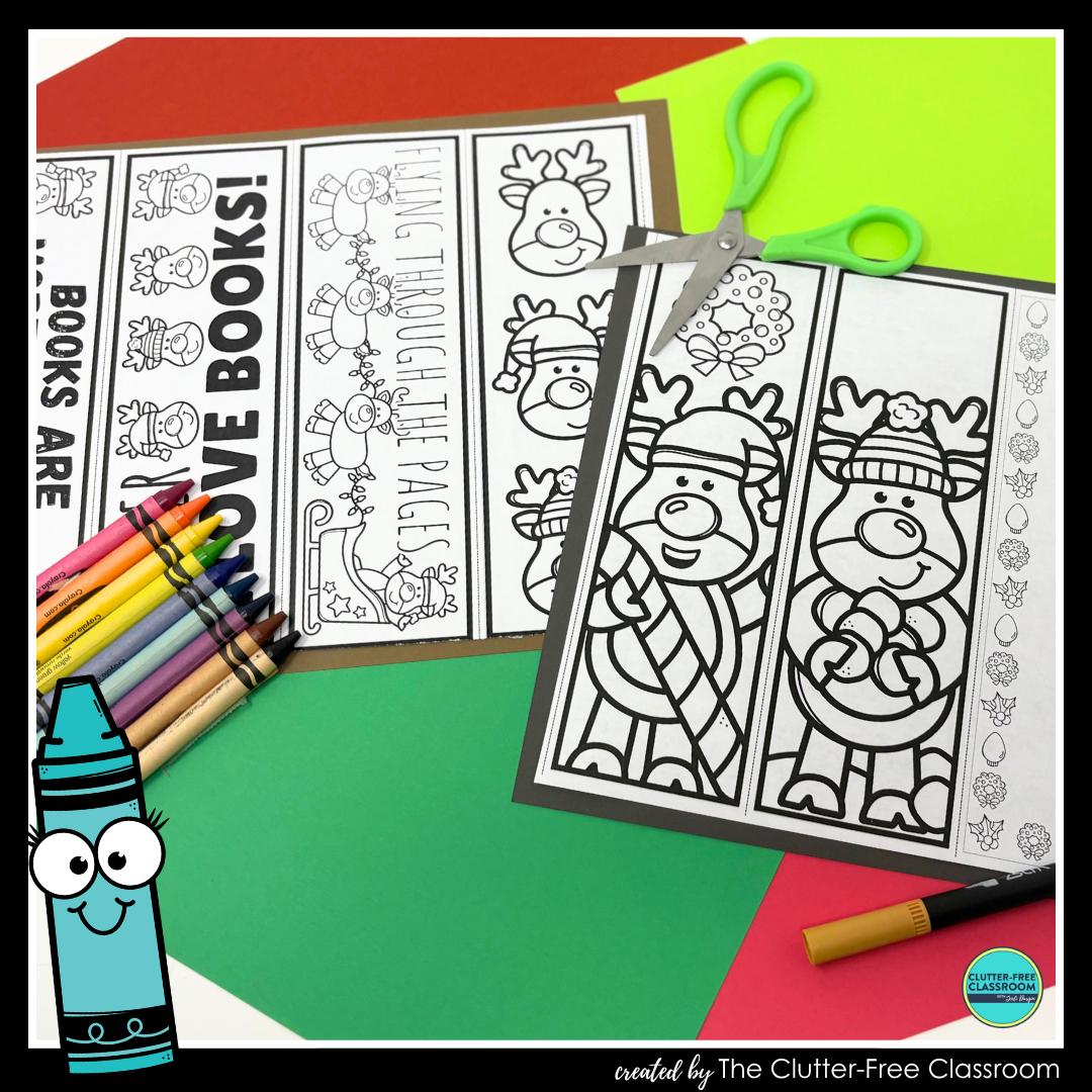 printable reindeer bookmarks