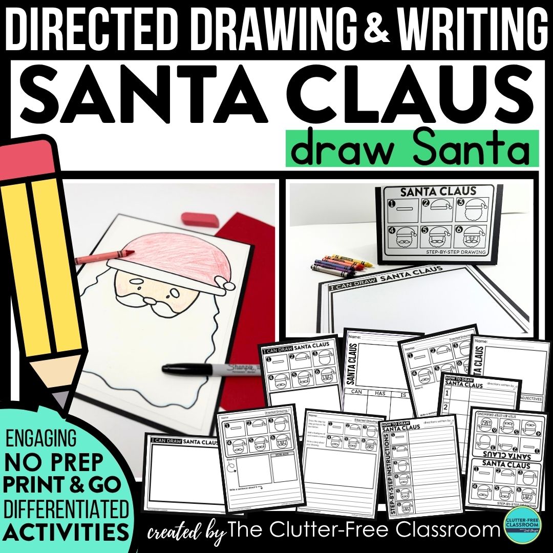 Santa Claus directed drawing activities