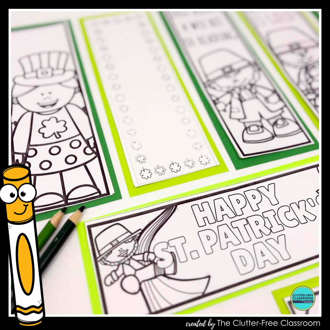 printable St. Patrick's Day bookmarks