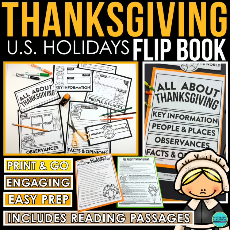 Thanksgiving flip book project