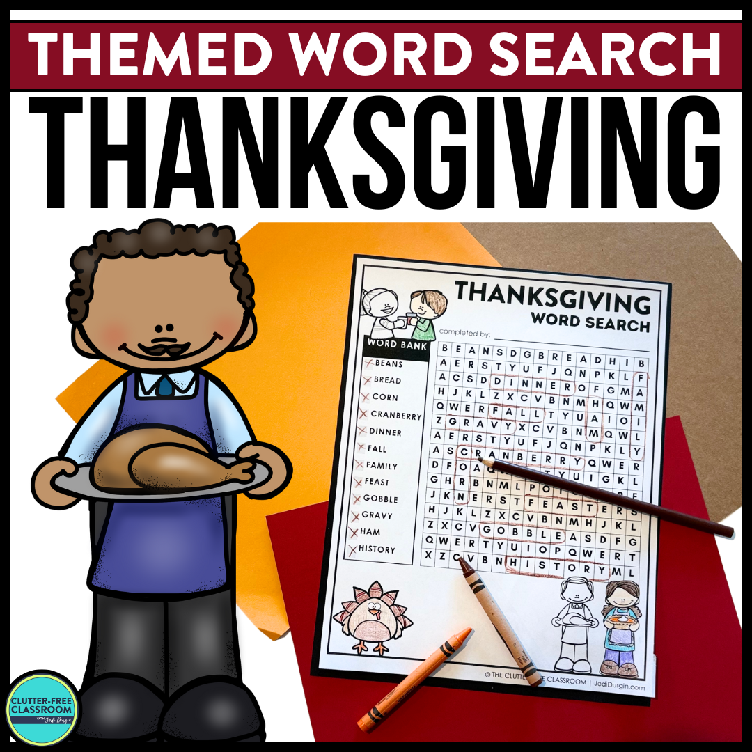 Thanksgiving word search