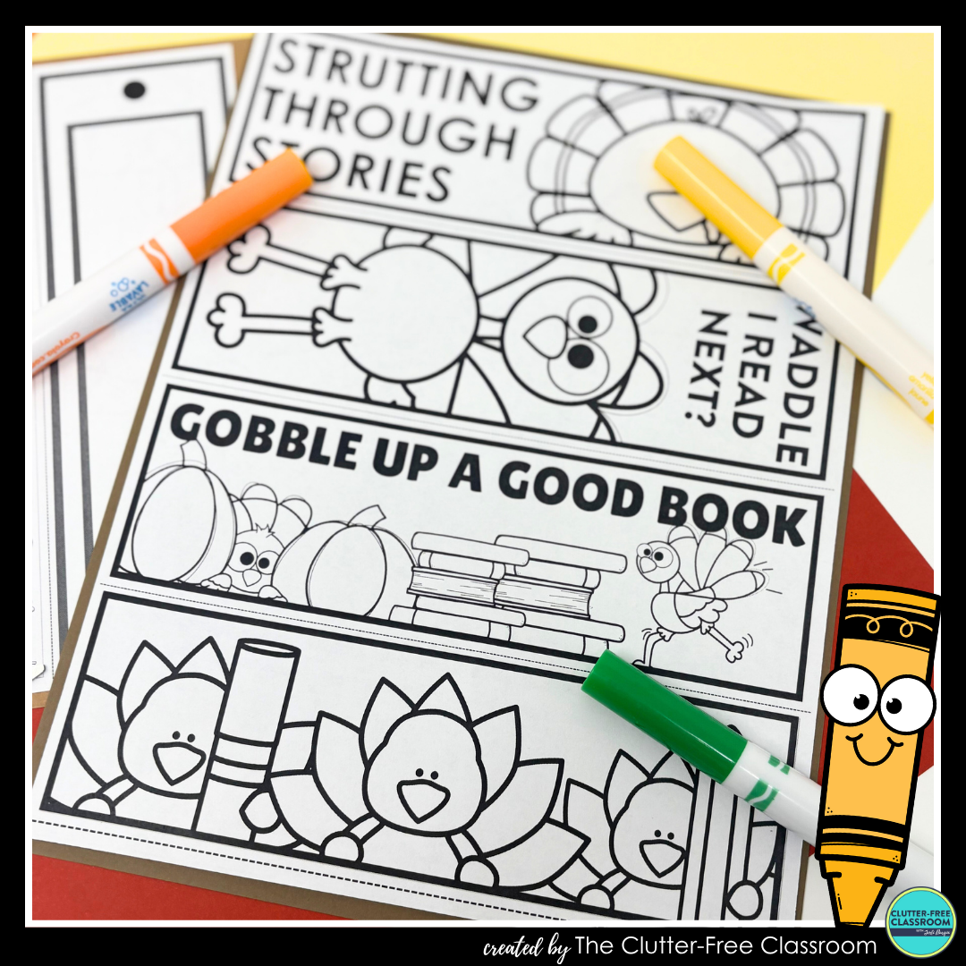 printable turkey bookmarks