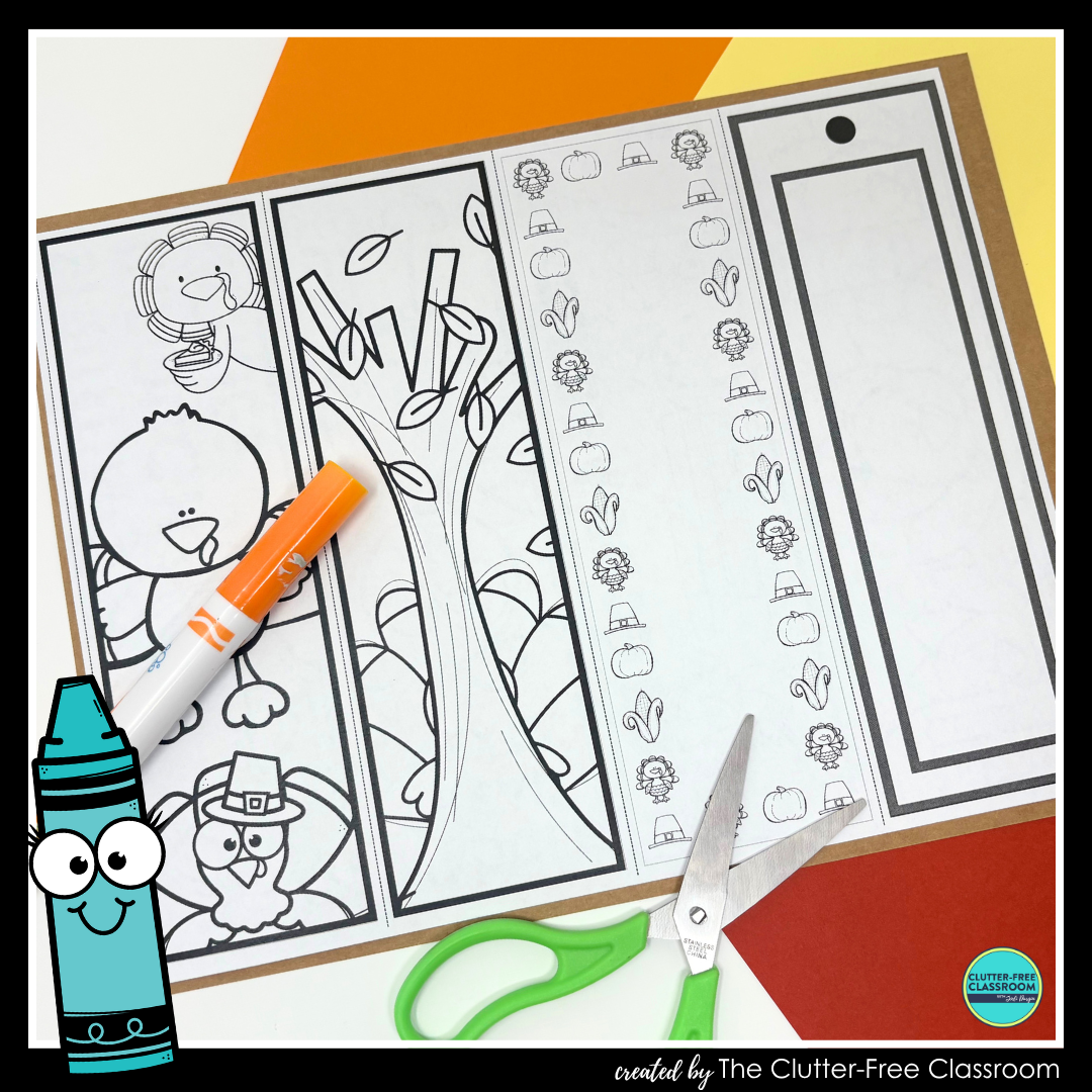 printable turkey bookmarks