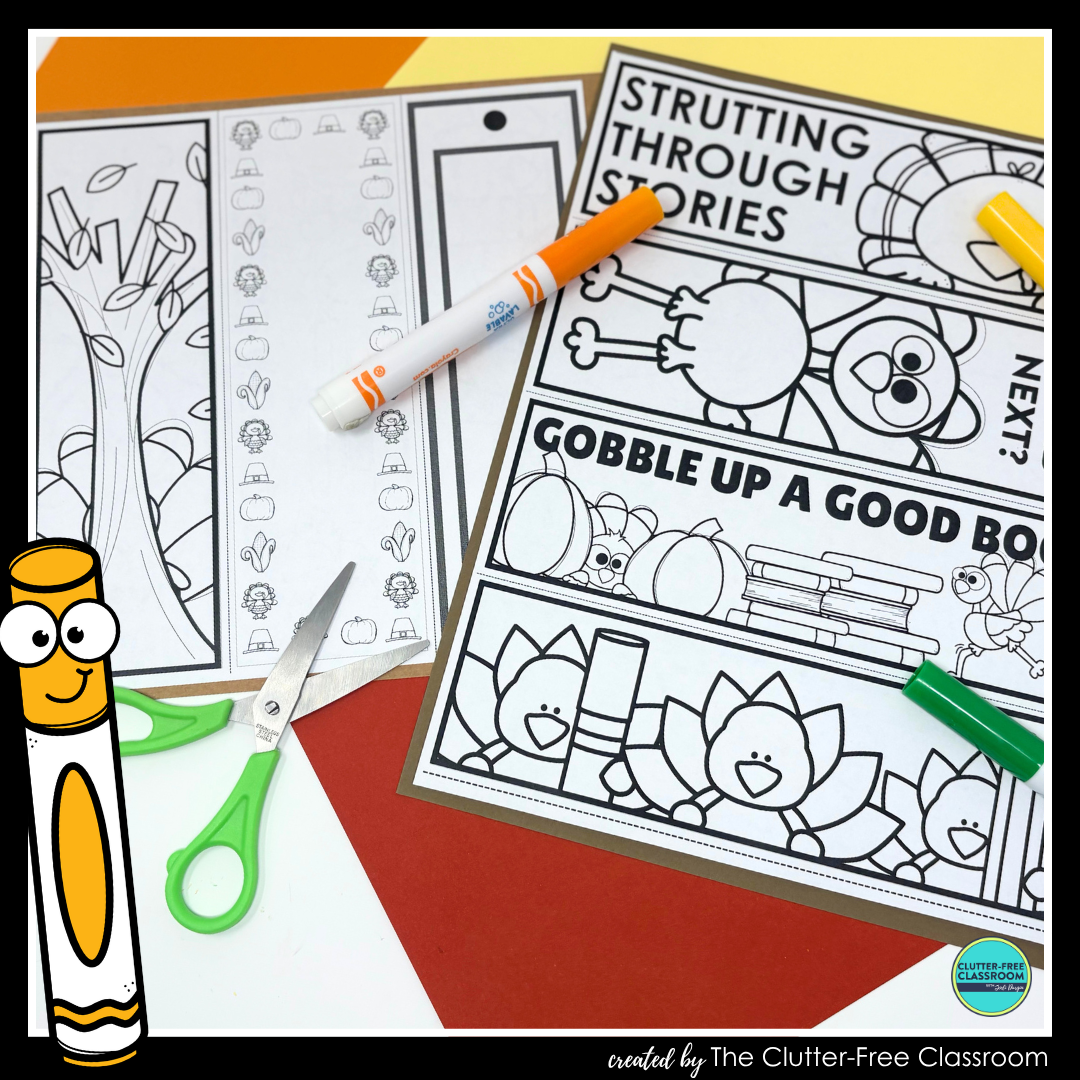 printable turkey bookmarks