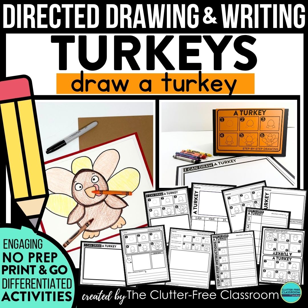 turkey directed drawing activities