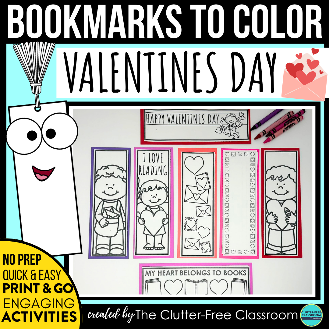 printable Valentine's Day bookmarks