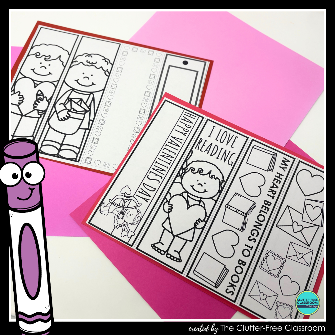 printable Valentine's Day bookmarks