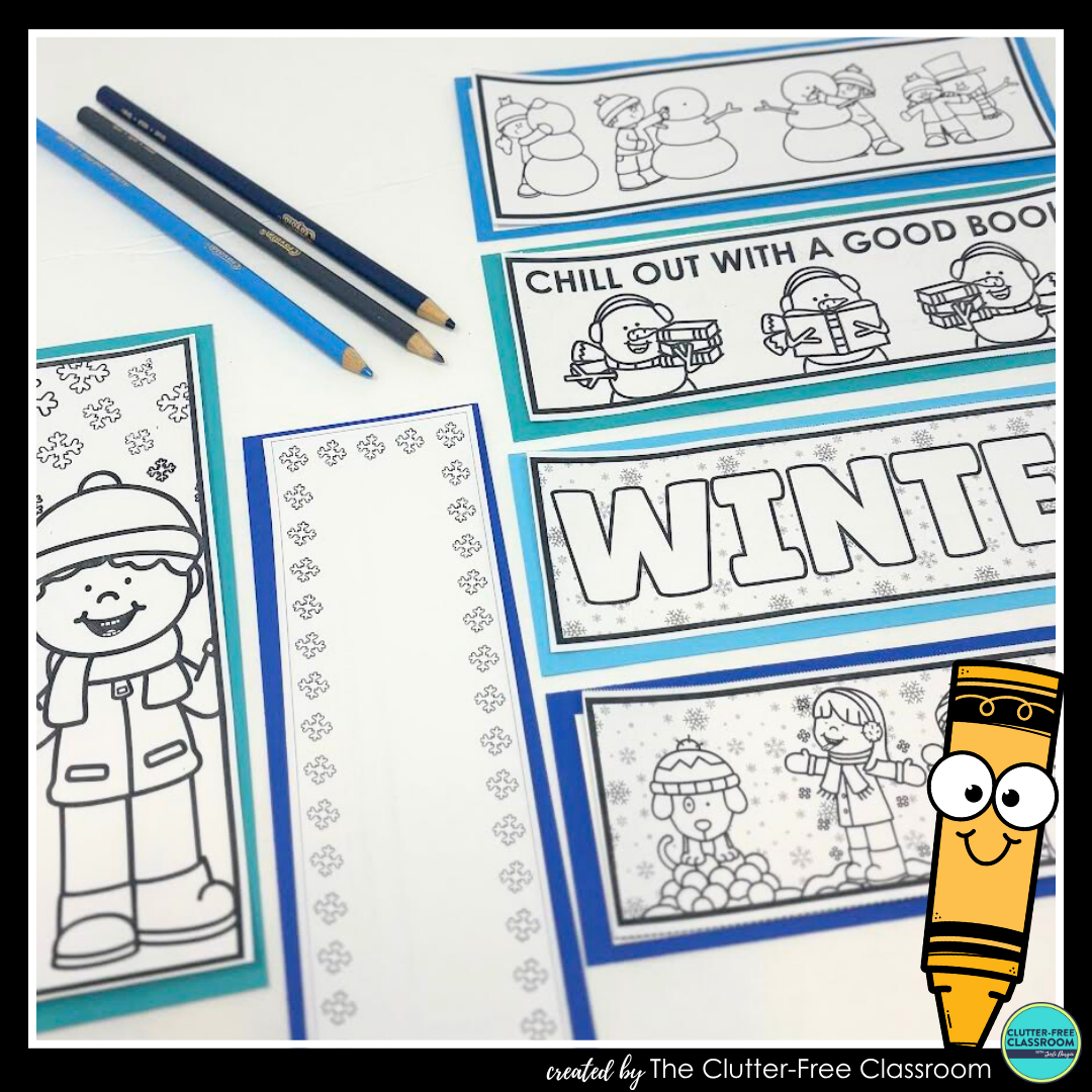 printable winter bookmarks