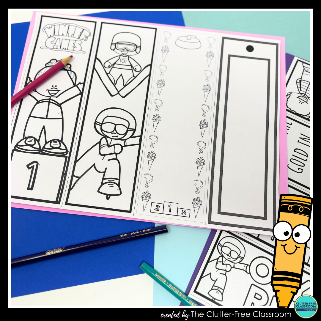 printable Winter Olympics bookmarks