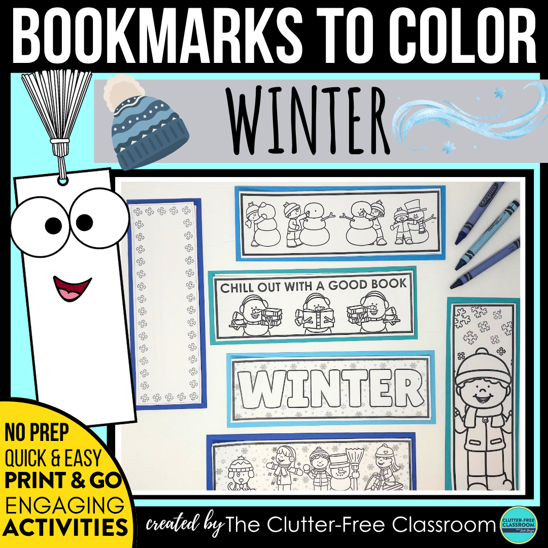 printable winter bookmarks