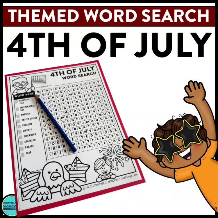 4th of July word search