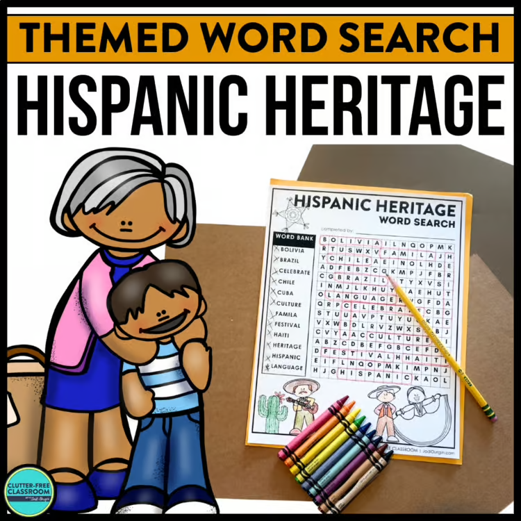 Hispanic Heritage Month word search