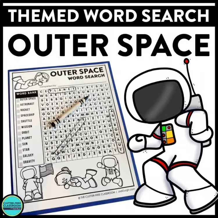outer space word search
