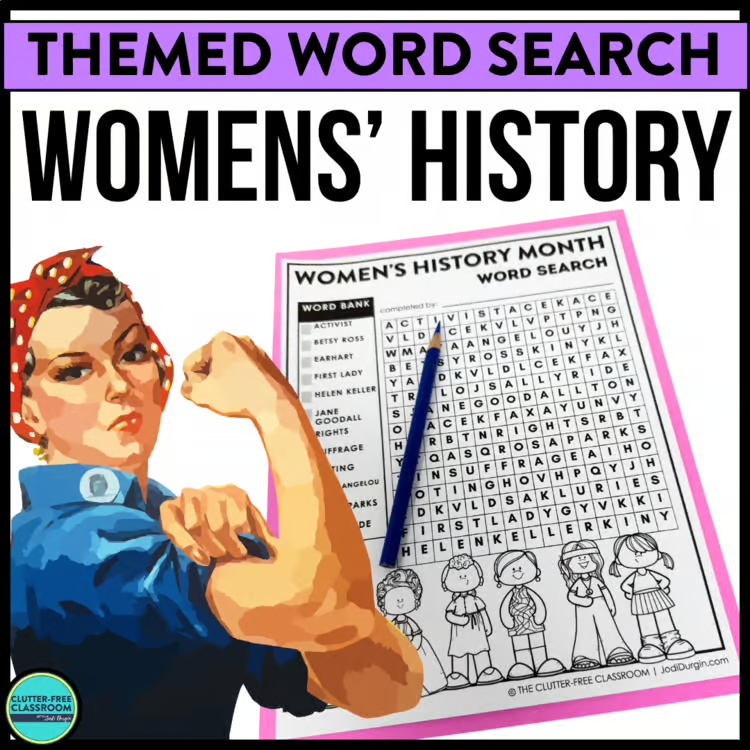 Women's History Month word search