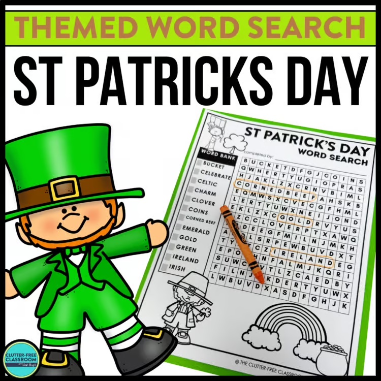 St. Patrick's Day word search