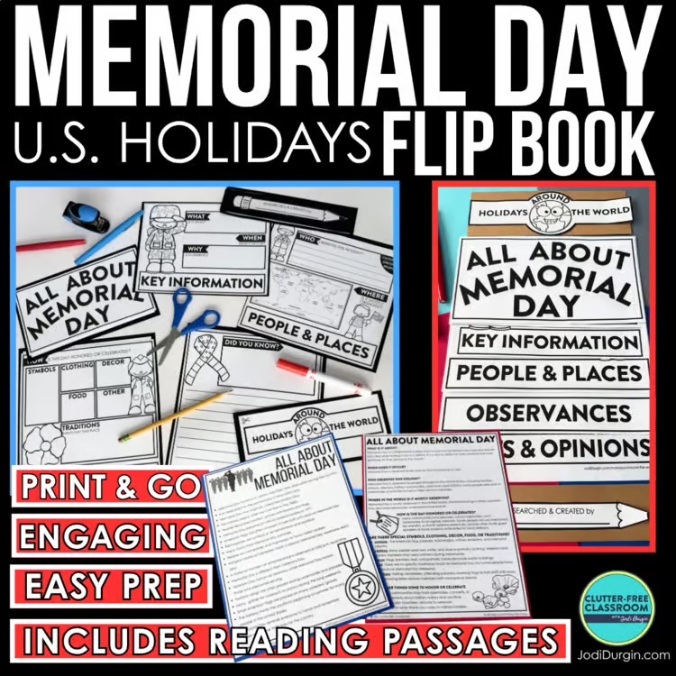 Memorial Day flip book project