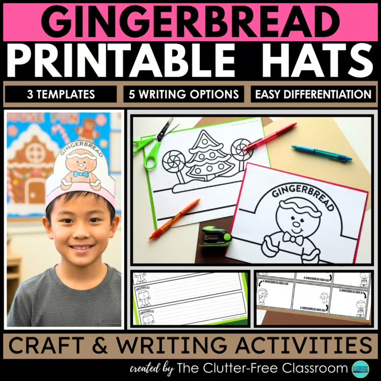 printable gingerbread hats