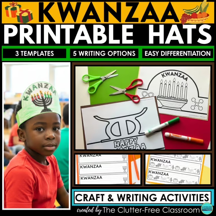 printable Kwanzaa hats