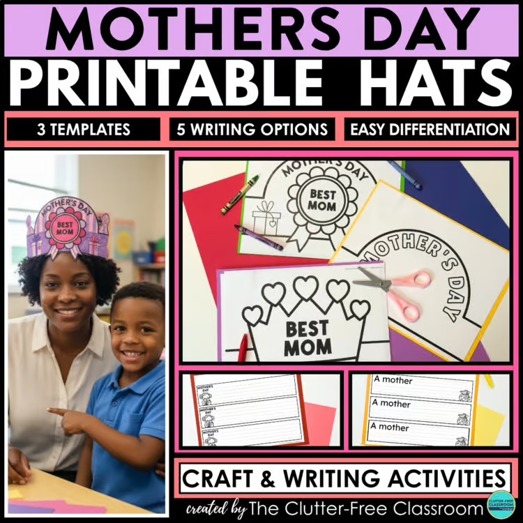 printable Mother's Day hats