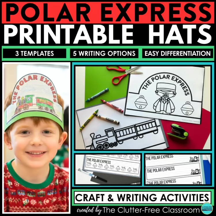 printable polar express hats