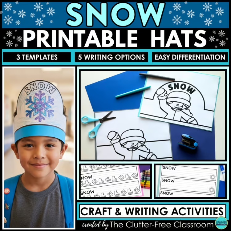 printable snow hats