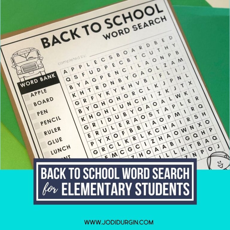 back to school word search