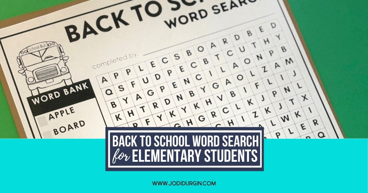 back to school word search