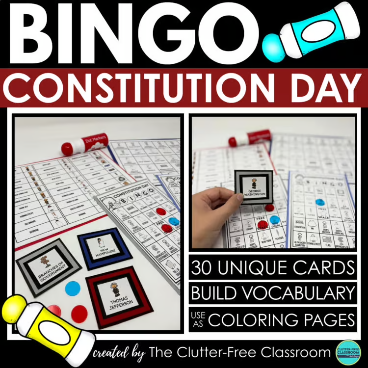 Constitution Day Bingo activities