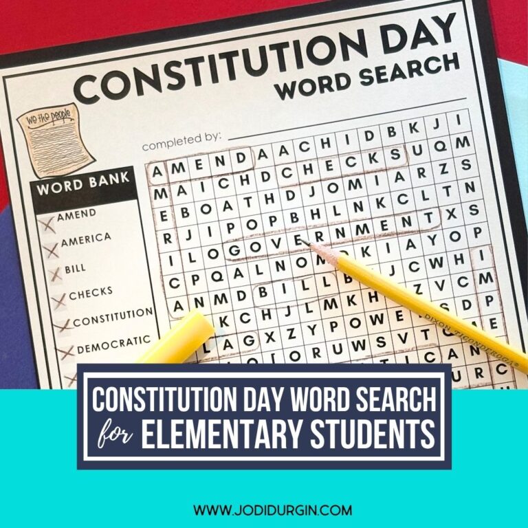 Constitution Day word search