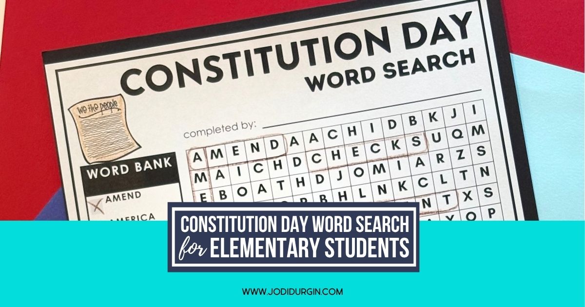 Constitution Day word search