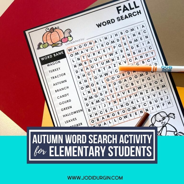 fall word search