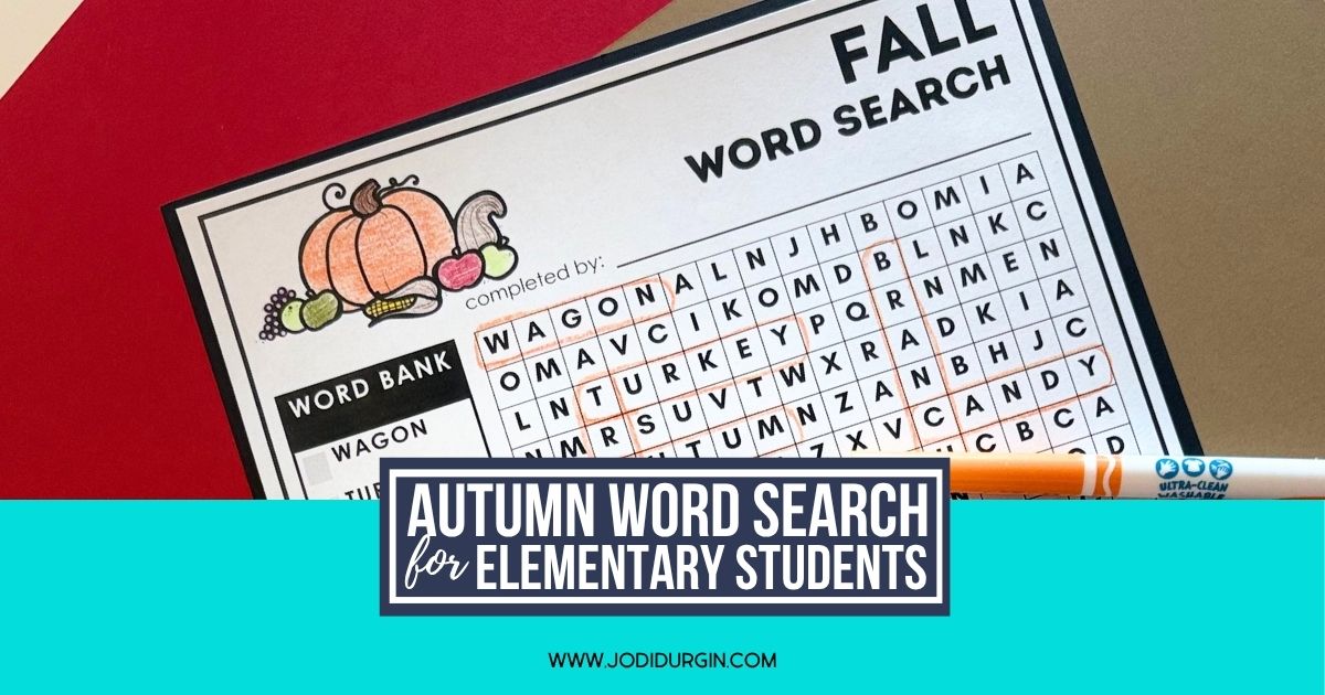 fall word search